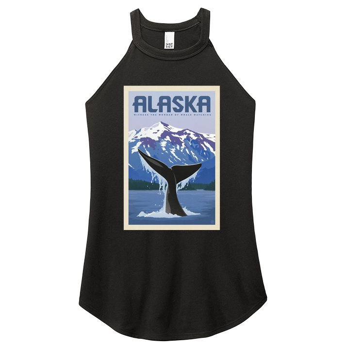Alaska Travel Poster Women's Perfect Tri Rocker Tank