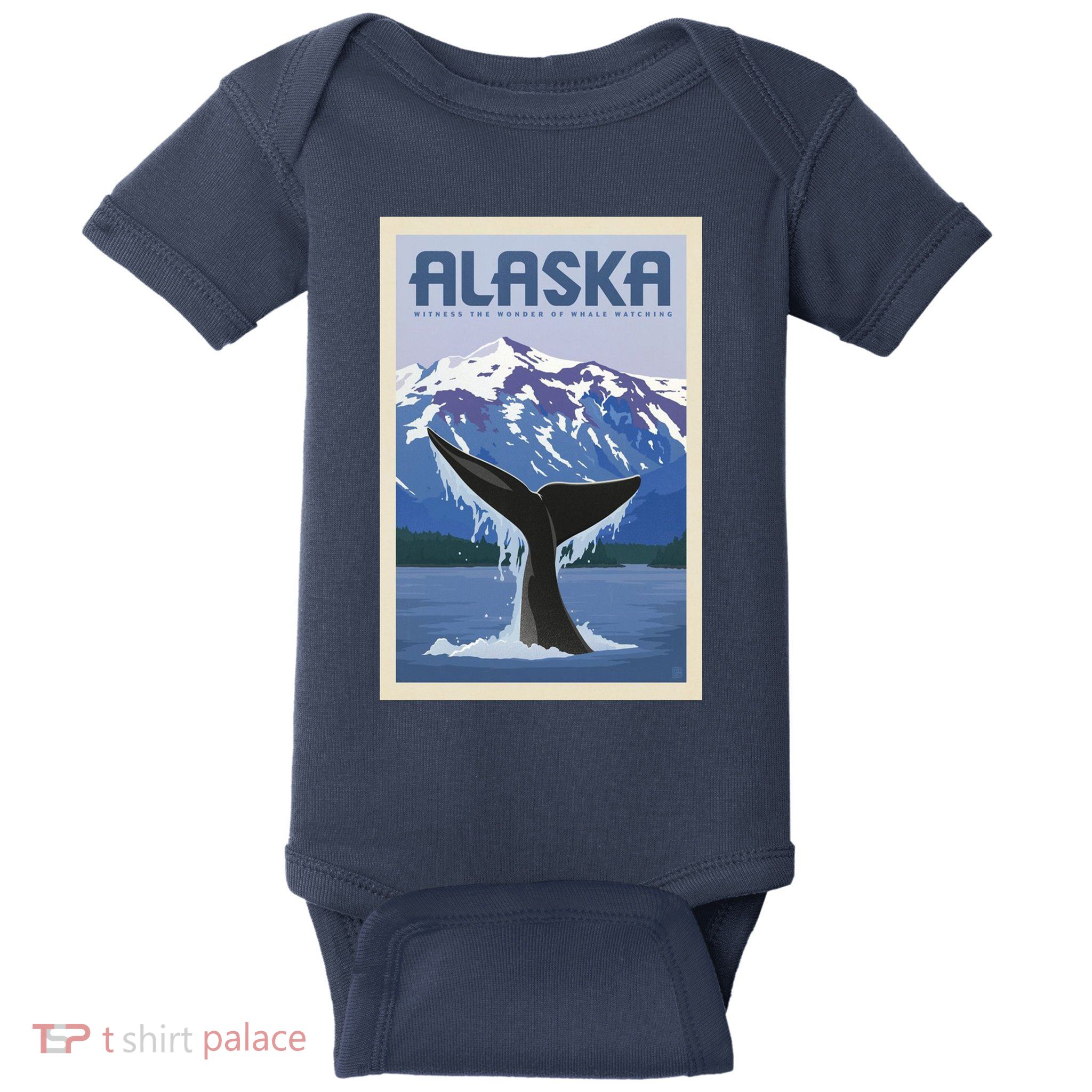 Alaska Travel Poster Baby Bodysuit