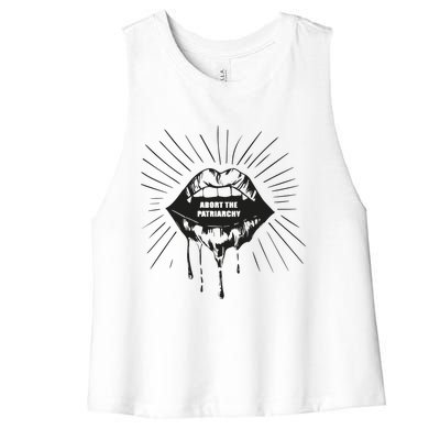 Abort The Patriarchy Women's Racerback Cropped Tank