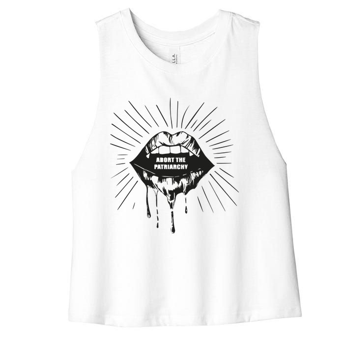 Abort The Patriarchy Women's Racerback Cropped Tank