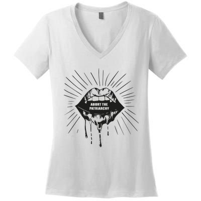 Abort The Patriarchy Women's V-Neck T-Shirt