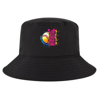All The Pretty Girl Walk Like This Softball Player Cool Comfort Performance Bucket Hat