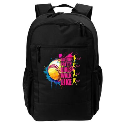 All The Pretty Girl Walk Like This Softball Player Backpack