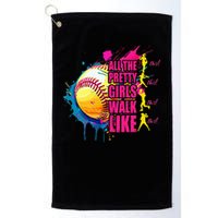 All The Pretty Girl Walk Like This Softball Player Golf Towel