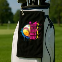 All The Pretty Girl Walk Like This Softball Player Golf Towel
