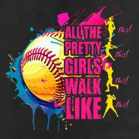 All The Pretty Girl Walk Like This Softball Player Golf Towel
