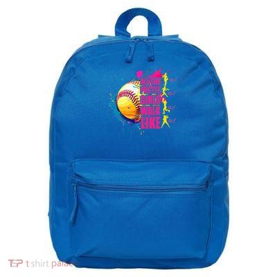 All The Pretty Girl Walk Like This Softball Player 16 in Basic Backpack