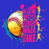All The Pretty Girl Walk Like This Softball Player Visor