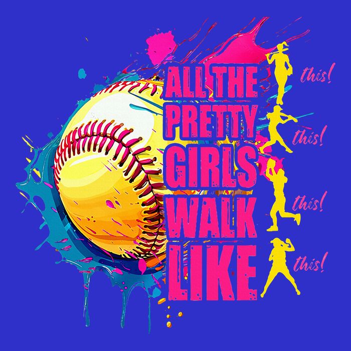 All The Pretty Girl Walk Like This Softball Player Visor