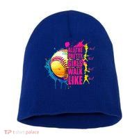 All The Pretty Girl Walk Like This Softball Player Short Acrylic Beanie