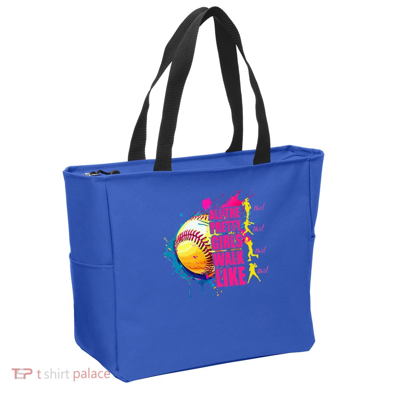 All The Pretty Girl Walk Like This Softball Player Zip Tote Bag