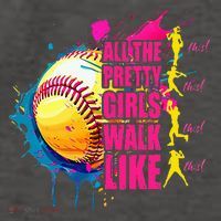 All The Pretty Girl Walk Like This Softball Player Vector Backpack