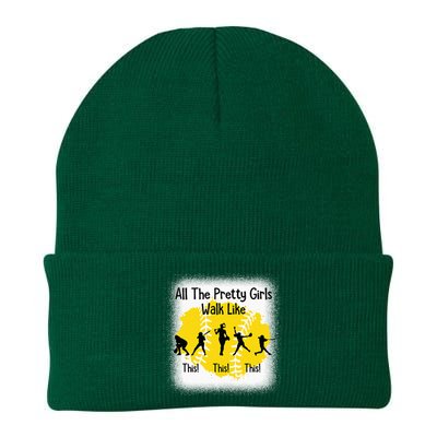 All The Pretty Girl Stroll Like This Funny Softball Walk Knit Cap Winter Beanie