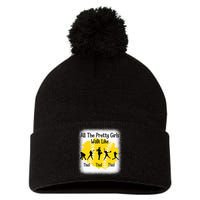 All The Pretty Girl Stroll Like This Funny Softball Walk Pom Pom 12in Knit Beanie