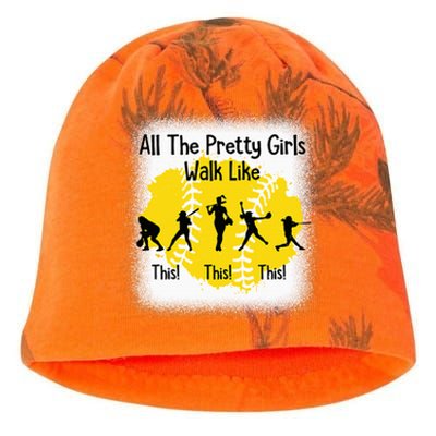 All The Pretty Girl Stroll Like This Funny Softball Walk Kati - Camo Knit Beanie