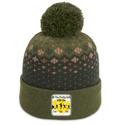 All The Pretty Girl Stroll Like This Funny Softball Walk The Baniff Cuffed Pom Beanie