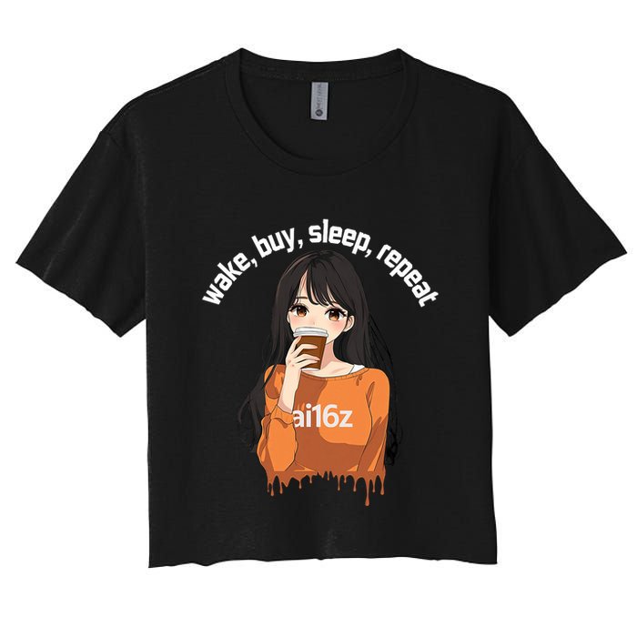 Ai16z The Pioneering Aidao Ai Agent Women's Crop Top Tee