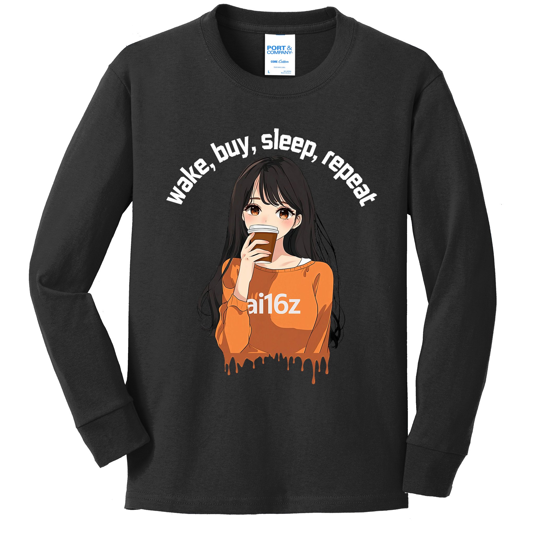 Ai16z The Pioneering Aidao Ai Agent Kids Long Sleeve Shirt