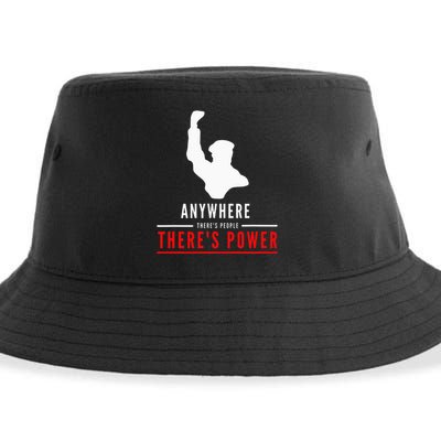 Anywhere There's People, There's Power Sustainable Bucket Hat