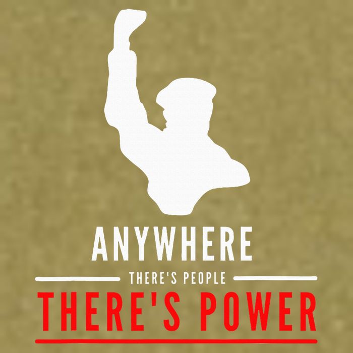 Anywhere There's People, There's Power Garment-Dyed Women's Muscle Tee