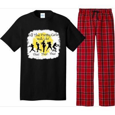 All The Pretty Walk Like This Funny Baseball Pajama Set