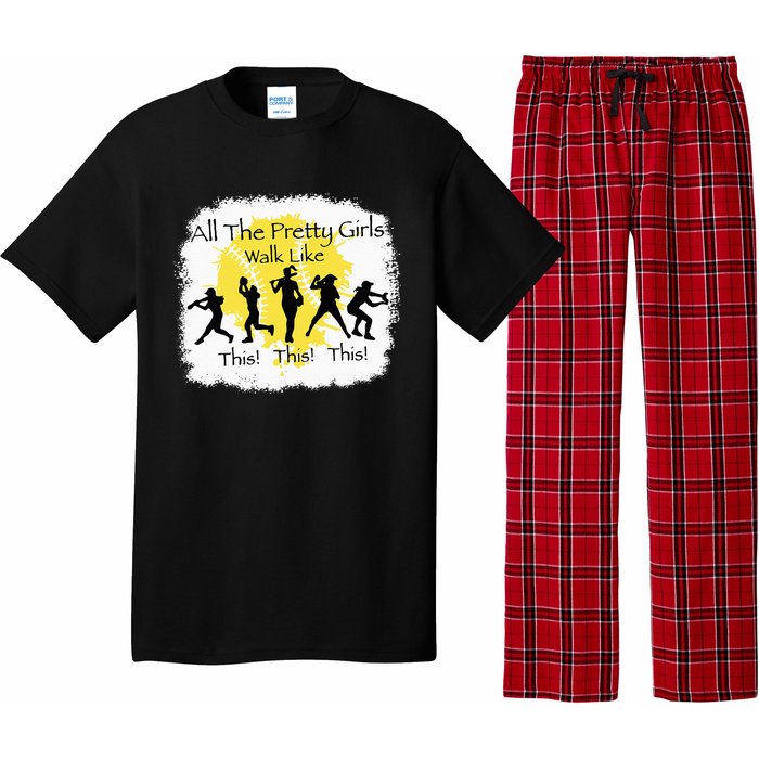 All The Pretty Walk Like This Funny Baseball Pajama Set