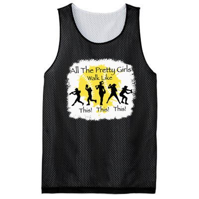 All The Pretty Walk Like This Funny Baseball Mesh Reversible Basketball Jersey Tank