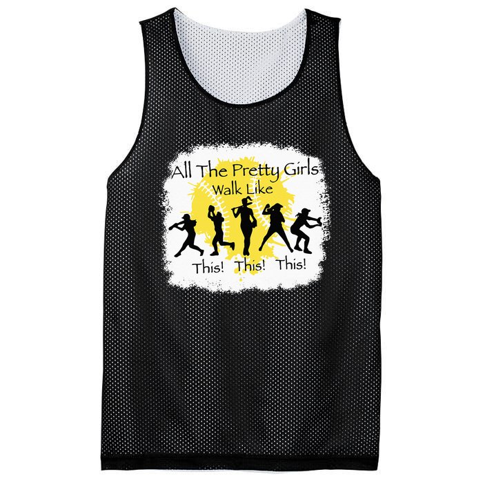 All The Pretty Walk Like This Funny Baseball Mesh Reversible Basketball Jersey Tank