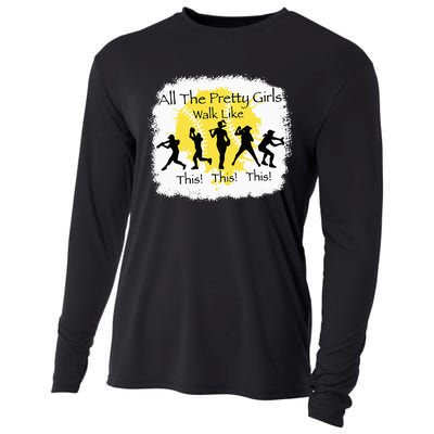 All The Pretty Walk Like This Funny Baseball Cooling Performance Long Sleeve Crew