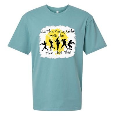 All The Pretty Walk Like This Funny Baseball Sueded Cloud Jersey T-Shirt