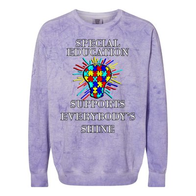 Autism Teacher Quote Special Education Support Awareness Gift Colorblast Crewneck Sweatshirt