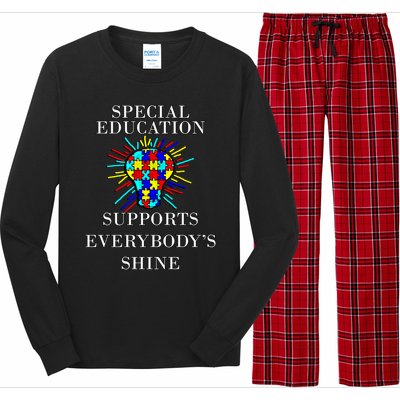 Autism Teacher Quote Special Education Support Awareness Gift Long Sleeve Pajama Set