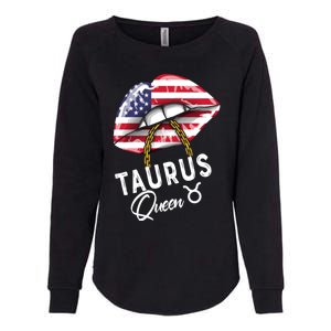 American Taurus Queen Lips May April Birthday Sexy Cute Cool Gift Womens California Wash Sweatshirt