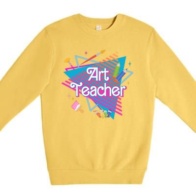 Art Teacher Retro Gift Premium Crewneck Sweatshirt