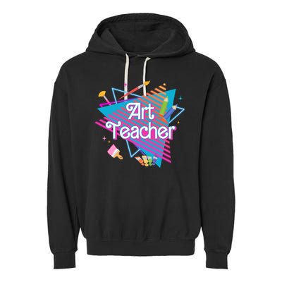 Art Teacher Retro Gift Garment-Dyed Fleece Hoodie