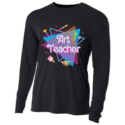 Art Teacher Retro Gift Cooling Performance Long Sleeve Crew