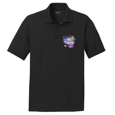 Art Teacher Retro Gift PosiCharge RacerMesh Polo