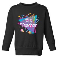 Art Teacher Retro Gift Toddler Sweatshirt