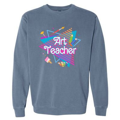 Art Teacher Retro Gift Garment-Dyed Sweatshirt