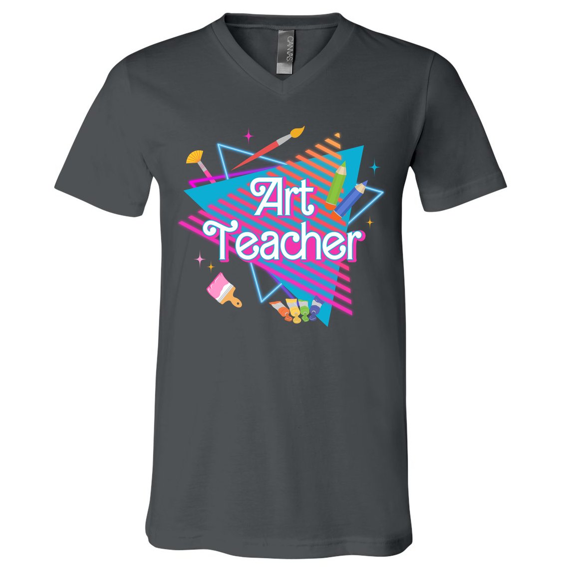Art Teacher Retro Gift V-Neck T-Shirt