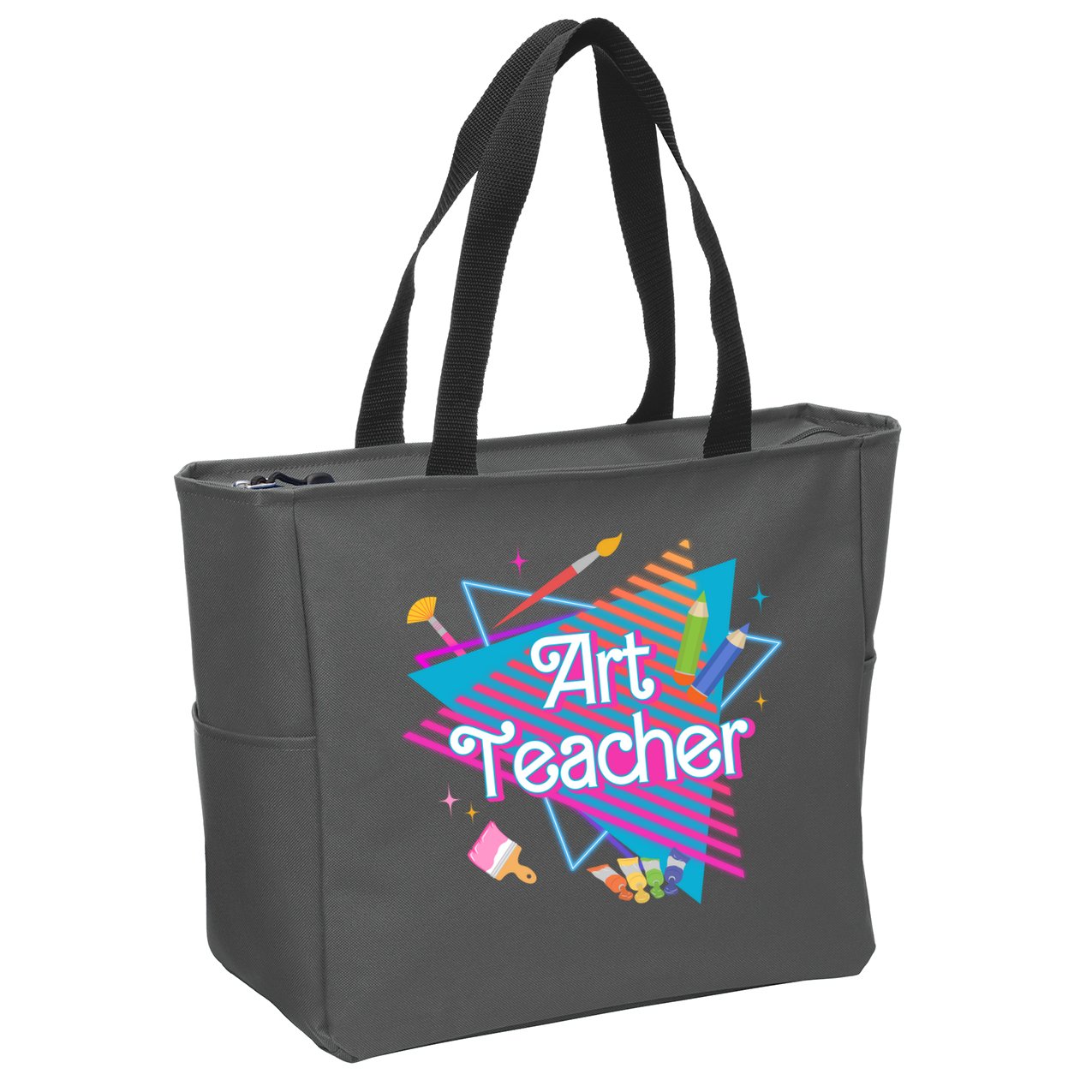 Art Teacher Retro Gift Zip Tote Bag