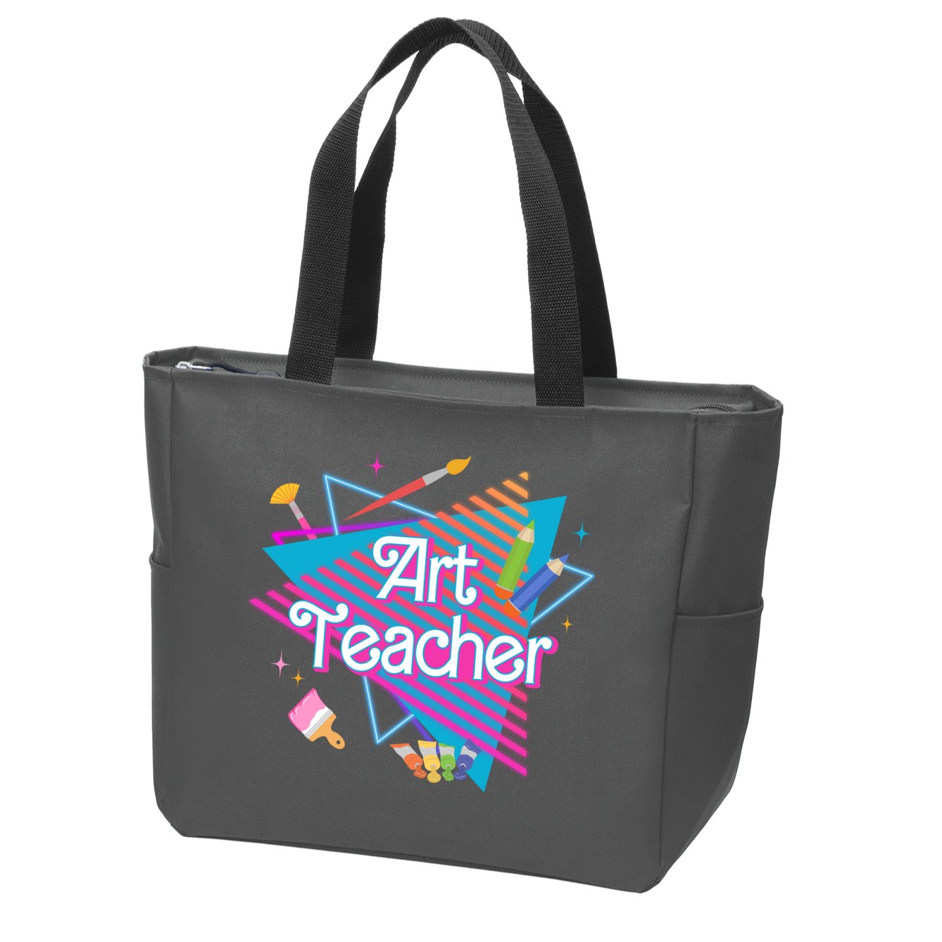Art Teacher Retro Gift Zip Tote Bag