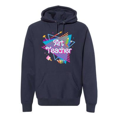 Art Teacher Retro Gift Premium Hoodie