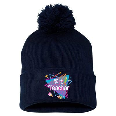 Art Teacher Retro Gift Pom Pom 12in Knit Beanie