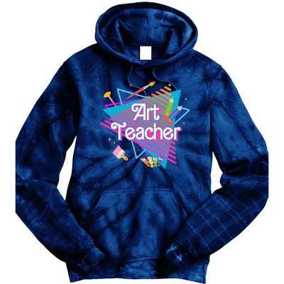 Art Teacher Retro Gift Tie Dye Hoodie