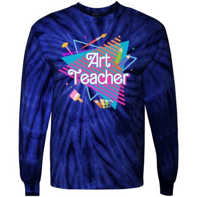 Art Teacher Retro Gift Tie-Dye Long Sleeve Shirt