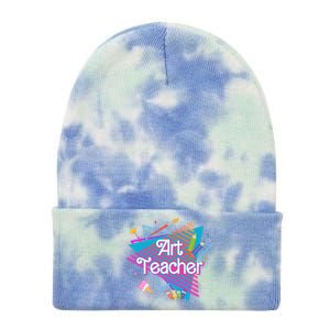 Art Teacher Retro Gift Tie Dye 12in Knit Beanie