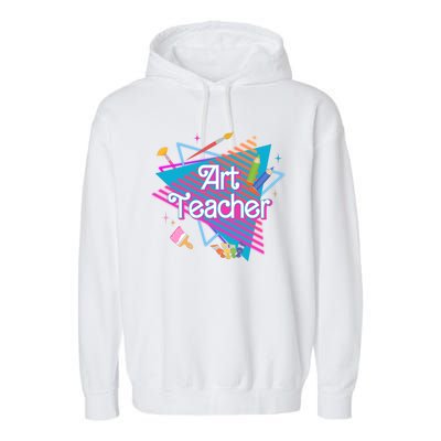 Art Teacher Retro Gift Garment-Dyed Fleece Hoodie