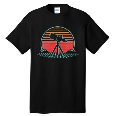 Astronomy Telescope Retro Space Science Vintage 80s Gift Tall T-Shirt