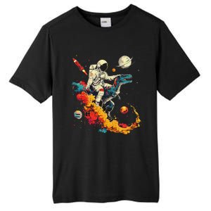 Astronaut T Rex Space Women Birthday Gifts Funny Tall Fusion ChromaSoft Performance T-Shirt